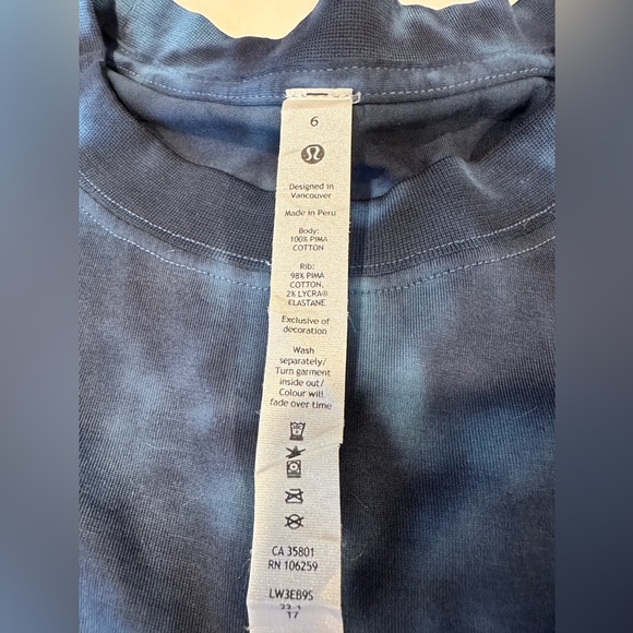 Lululemon tie-dye cotton T-shirt size 6 oversize - Picture 2 of 6